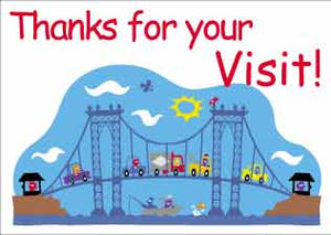 "Thanks for the Visit" Christian Youth Postcards  $.19 each