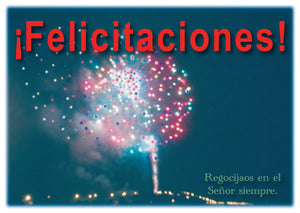 "Felicitaciones" tarjetas postales $.19 cu