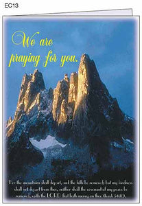 "We are praying for you." Greeting Card with envelope $.69 each