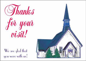 "Thanks for Your Visit" Christian Postcards $.19 each
