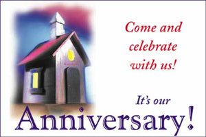 "Come and Celebrate with Us" Anniversary postcards $.19 each
