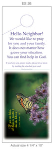 Church Outreach door hangers  "We Want to Pray."   .29 cents each