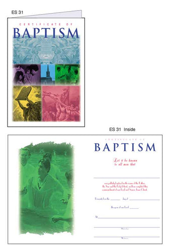 Baptism Certificates $.89 each