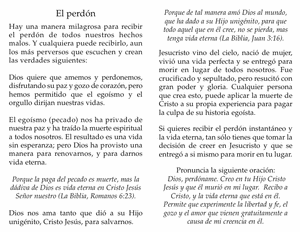 El Perdon - folleto christiano $.03 c/u