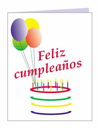 Feliz cumpliaños! Tarjeta postal con sobre  $.69 cu