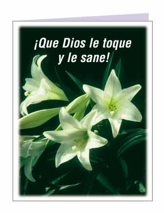 ¡Que Dios le toque y le sane!  - tarjeta postal con sobre  $.69 cu