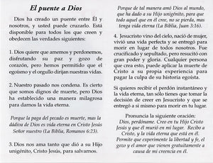 "El Puente de Dios" folleto Bíblico 3 centavos c/u